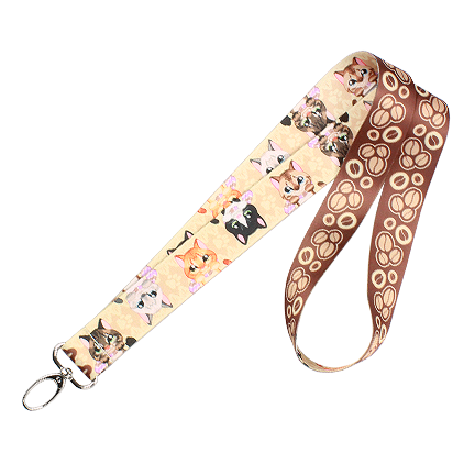 Cozy Cafe Cat Lanyard
