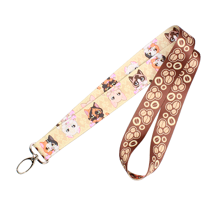 Cozy Cafe Cat Lanyard